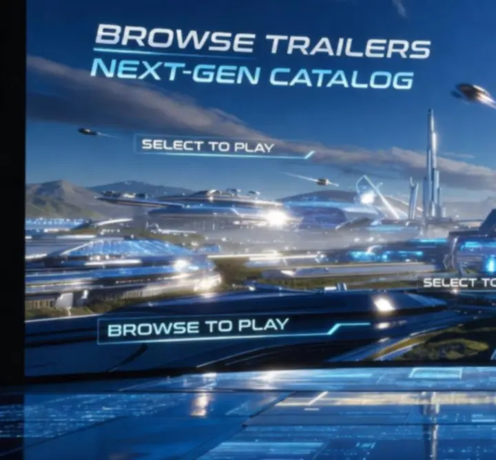 PS5 trailerből kivágott látványos akciójelenet, neon fényekkel