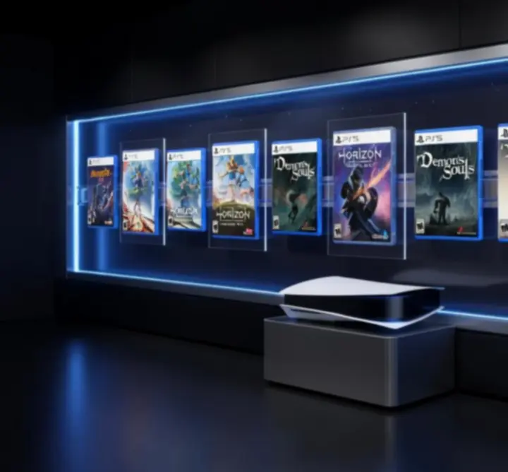 Kiemelt PS5 játékgyűjtemények cinematic artwork montázsa