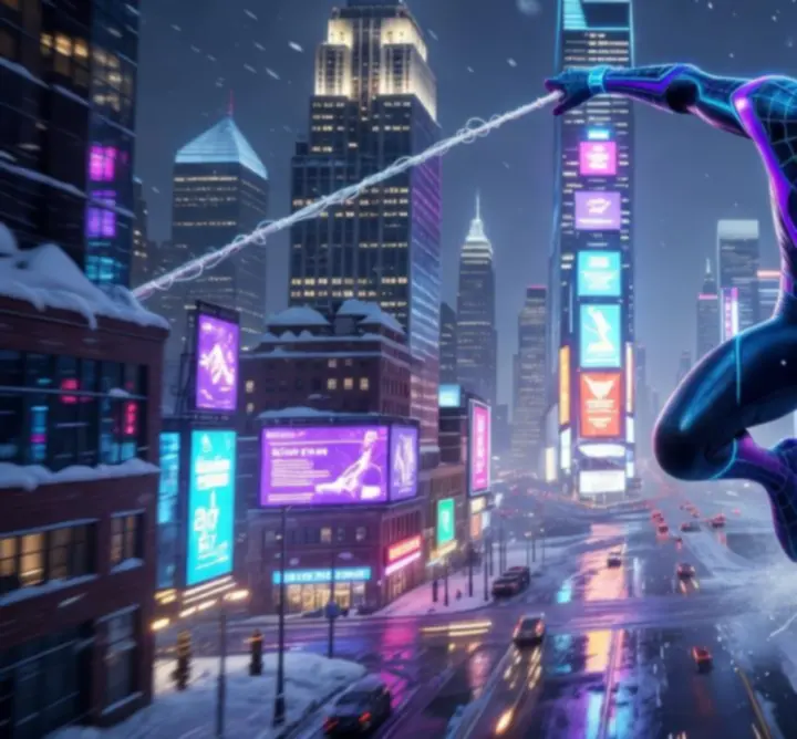 Marvel’s Spider-Man: Miles Morales New York felhőkarcolói felett suhanva