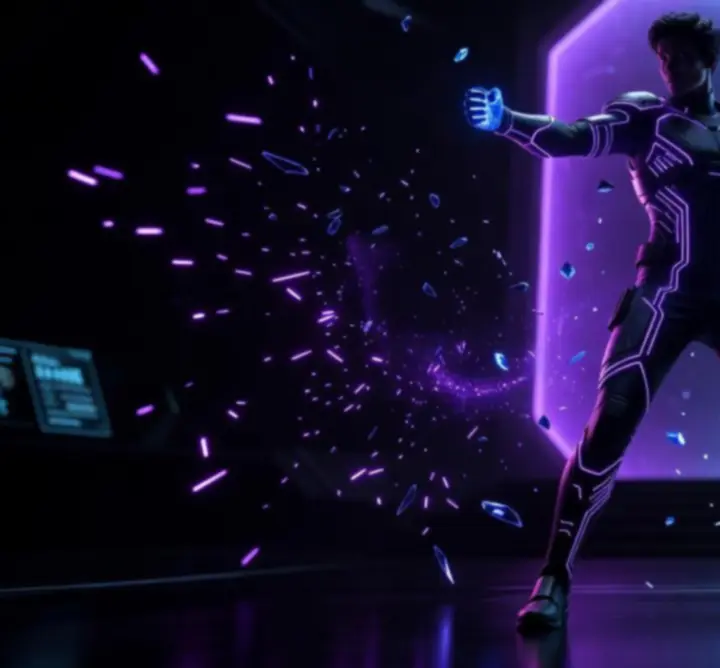 PS5 cinematic trailer jelenet epikus fényekkel és hatalmas csatával